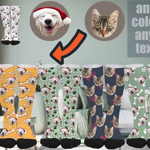 Custom Pet Socks, Put Your Cute Dog on Socks, Dog Lovers Gift, Funny Face Socks, Personalized Dog Socks, Christmas gift, Cat Face Socks