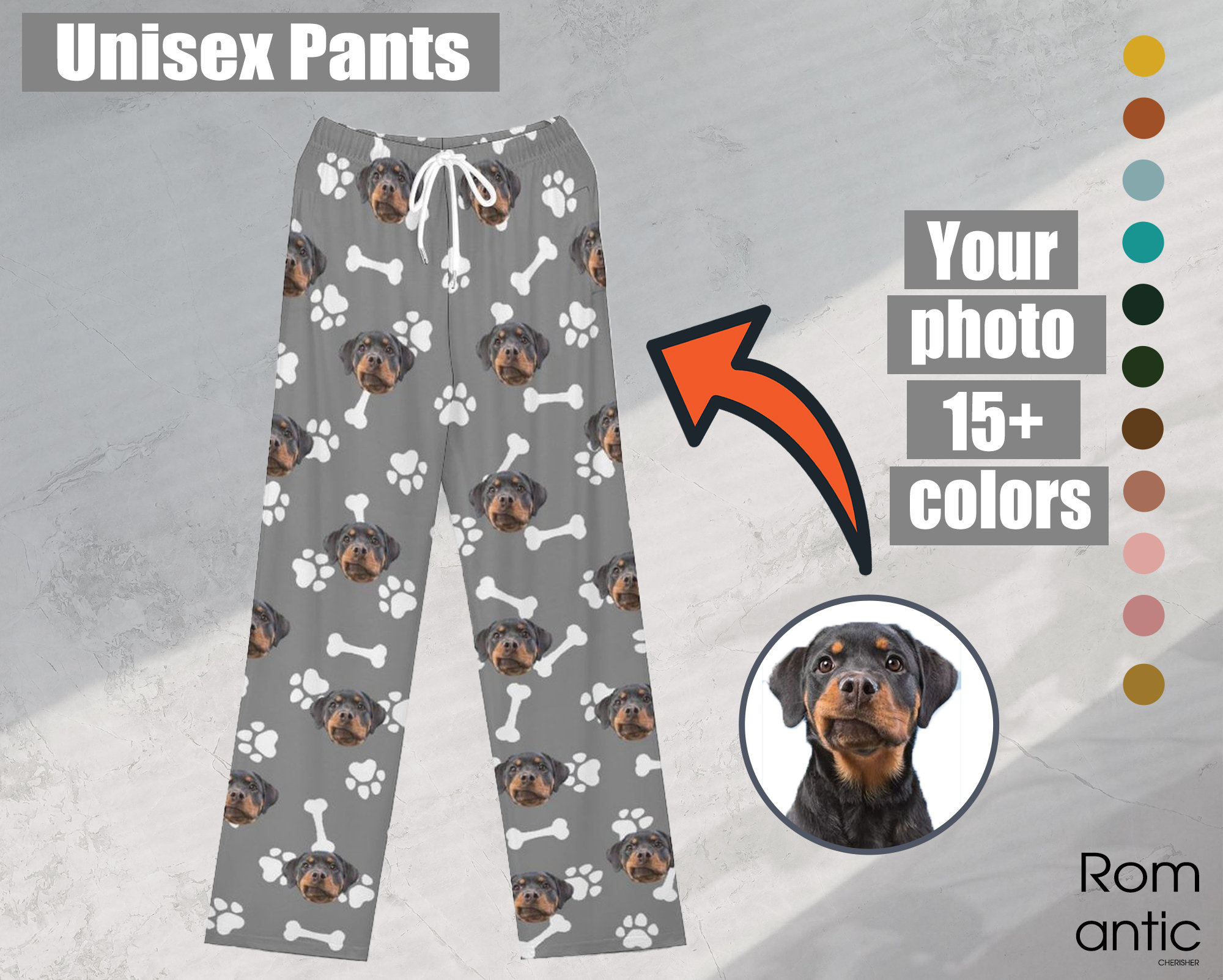 Personalised dog face pyjamas sale