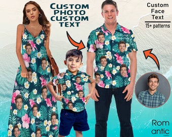 Custom Hawaiian Shirt With Face,gift for dad,gift for grandpa,Unisex shirt,Birthday party,Family Travel,Summer Party Shirt,wedding gift