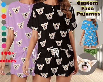 Custom pajamas,Custom Pajama Set with Face, PersonalizedDog Photo Pajamas,Party Pajamas,Great Father'sDay/Bachelorette PartyGift for friends