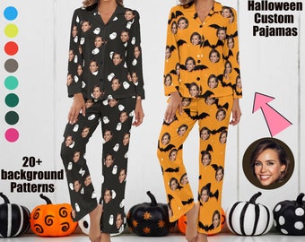 Custom wedding pajamas, Bachelorette Party Gift/Personalized Photo Pajamas,Couple pajamas, Party Pajamas,Halloween pyjamas,Halloween pjs
