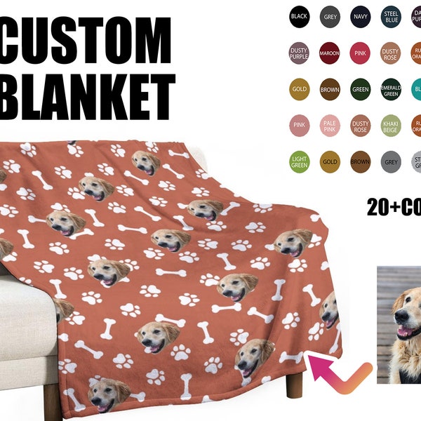 Custom Pet Blanket Custom Dog Photo Blanket With Name Custom Dog Blanket Pet Photo Blanket Dog Dad Gifts, Pet Lover Gifts,Custom cat blanket