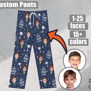 Custom Face Pajama pants,Best dad ever,Gift for dad/mom,Custom Pajamas pants,best mom ever,Birthday Day gift,Unisex pants,dog/kid face pants