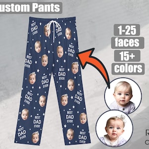 Custom Face Pajama pants,Best dad ever,Gift for dad/mom,Custom Pajamas pants,best mom ever,Birthday Day gift,Unisex pants,dog/kid face pants