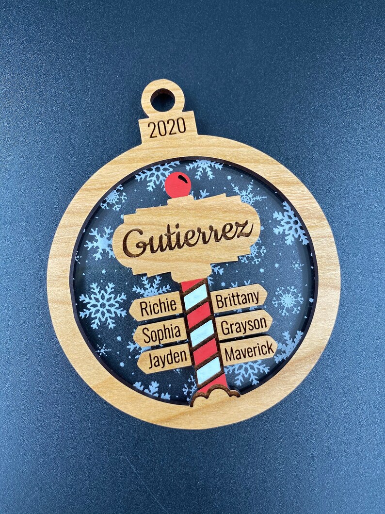 Download North Pole Ornament Svg File Only Family Ornament Personalized Etsy