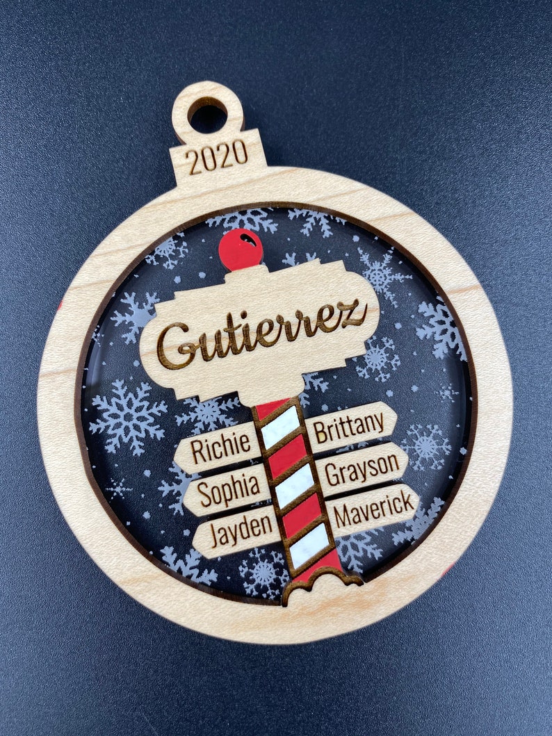 Download North Pole Ornament Svg File Only Family Ornament Personalized Etsy