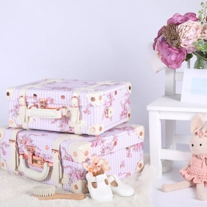 Keepsake Suitcase In Vintage Floral, Baby Suitcase, Memory Case, Baby Memory Storage Case, Keepsake Box, Vintage Suitcase, Mothers Day Gift