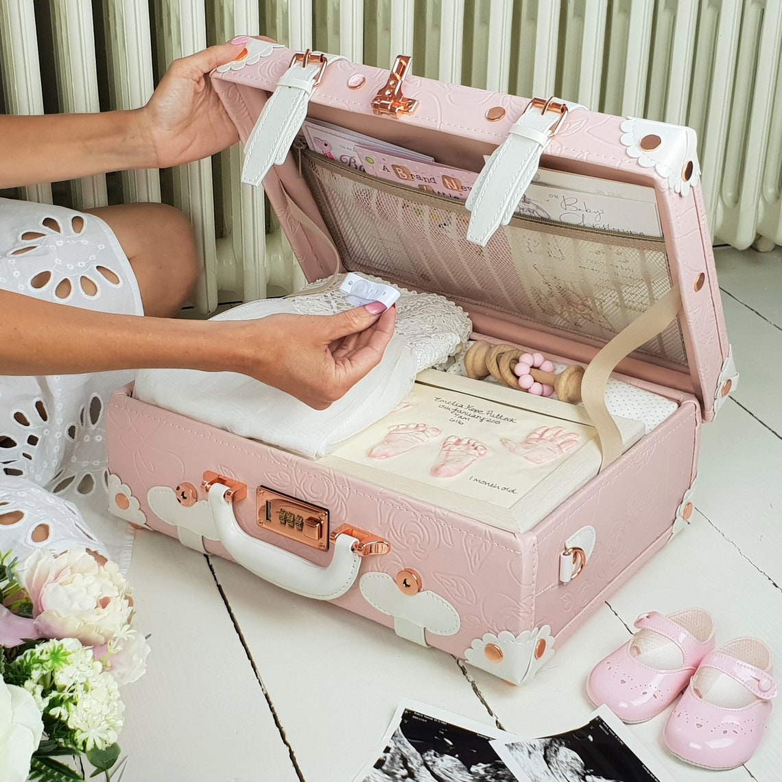 Keepsake Suitcase Baby Suitcase Memory Case Baby Memory Etsy