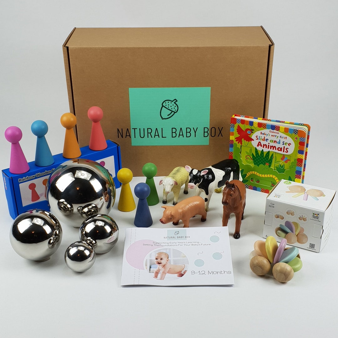 Baby Play Box 9 12 Months Learning Through Play Baby Sensory Box First Birthday Gift Box Baby Support Montessori Toys Baby Stem Toys Etsy Canada