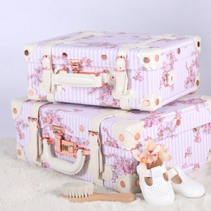 Keepsake Suitcase In Vintage Floral Small, Baby Suitcase, Memory Case, Baby Memory Storage Case, Keepsake Box, Memory Trunk Flower print