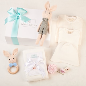 Pure And Neutral Classic Organic Baby Collection, Baby Shower Gift, New-born Present, Baby Gift Set, New Mum Baby Gift, Gender neutral gift