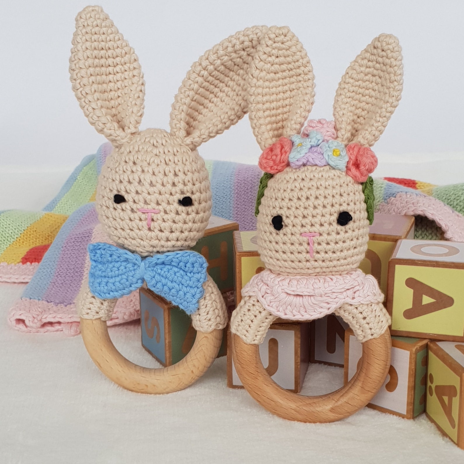 Traditional Handmade Baby Girl Rattle Crochet Baby Rattle Etsy