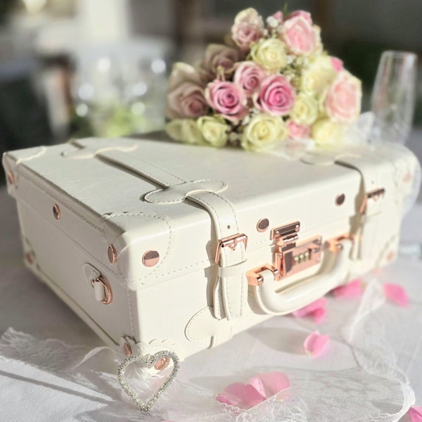 Wedding Keepsake Memory Case, Memory Case, Souvenir Storage Case, Keepsake Box, Vintage Wedding Suitcase, Civil Ceremony Memory Trunk
