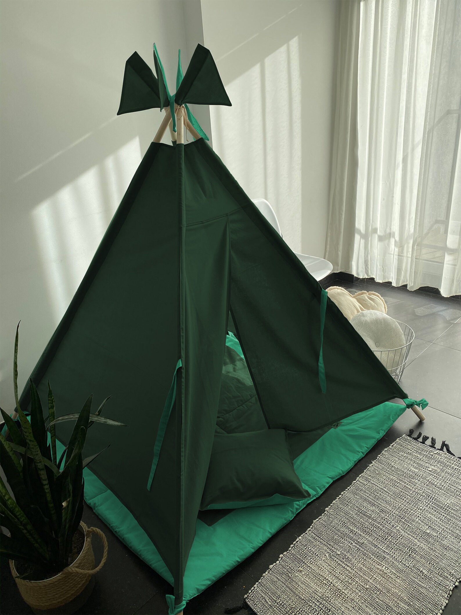 PLEASING GREEN teepee. Teepee play tent teepee for kids Etsy