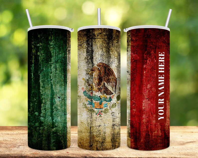 Bandera de Mexico tumbler Template Sublimation Designs Etsy