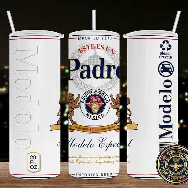 Modelo, dia del padre, regalo, papa, padre, tumbler Template Sublimation Designs Downloads | Skinny Tumbler 20oz Design | Straight Only