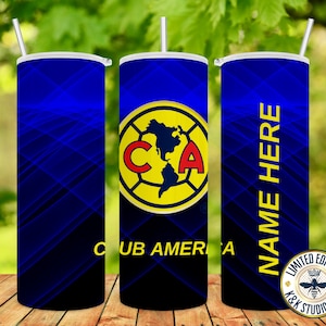 América Soccer Inspired Tumblers. Club America Template Sublimation Designs Downloads | Skinny Tumbler 20oz Design | Straight Only