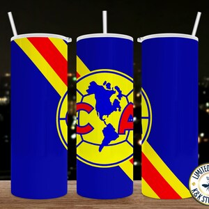 Club America Tumbler, Aguilas, Futbol Mexicano, AmericaTemplate Sublimation Designs Downloads | Skinny Tumbler 20oz Design | Straight Only