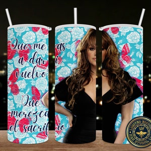 Jenni Rivera tumbler, Latin singer, tumbler, Template, Sublimation Designs, seamless, Skinny Tumbler, 20oz Design, Straight Only, PNG