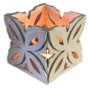 Folha Oliveira Decorative Candle Holder- Clay