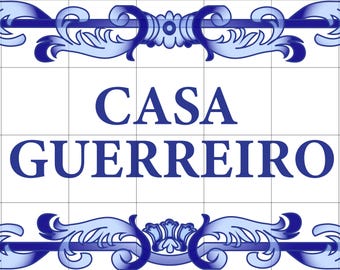 Custom Portuguese Inspired Tile Panel – Hand-Painted Azulejo Home Decor