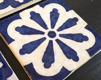 Vicente tile clay coaster - BA (E2) - Portuguese tile