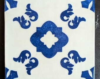 Santa Clara Ceramic tile _ Color Blue (accent tile)