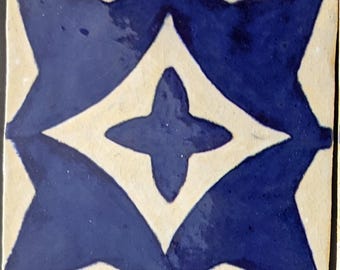 Marvila Tile: Blue Portuguese Ceramic Tile (3.75"x3.75")