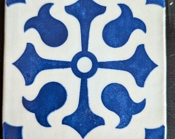 Luzia Ceramic tile _ Color: White Background (decor tile)