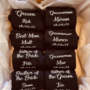 Wedding Socks, Socks For The Wedding Party, Wedding Gifts, Groom, Best Man, Groomsman, Usher