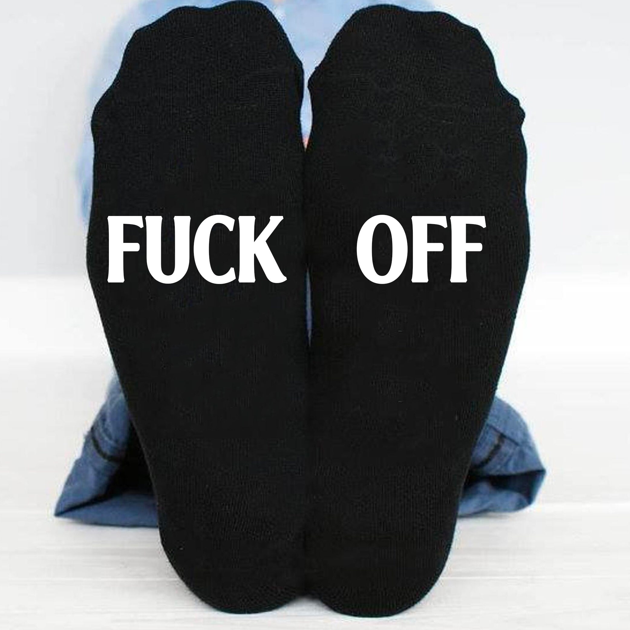Fuck Off Socks Unisex Funny Funky Cotton Novelty Crew Socsk Gift Dress Tube Stocking Christmas Gifts
