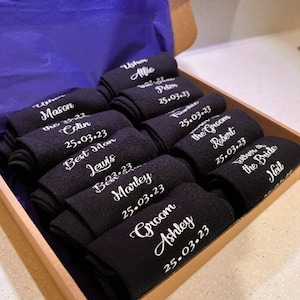 Wedding Socks, Socks For The Wedding Party, Wedding Gifts, Groom, Best Man, Groomsman, Usher