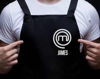 Personalized MasterChef Chef Apron, Custom Name Cooking Apron, Culinary Gift, Kitchen Accessory, Chef's Apron