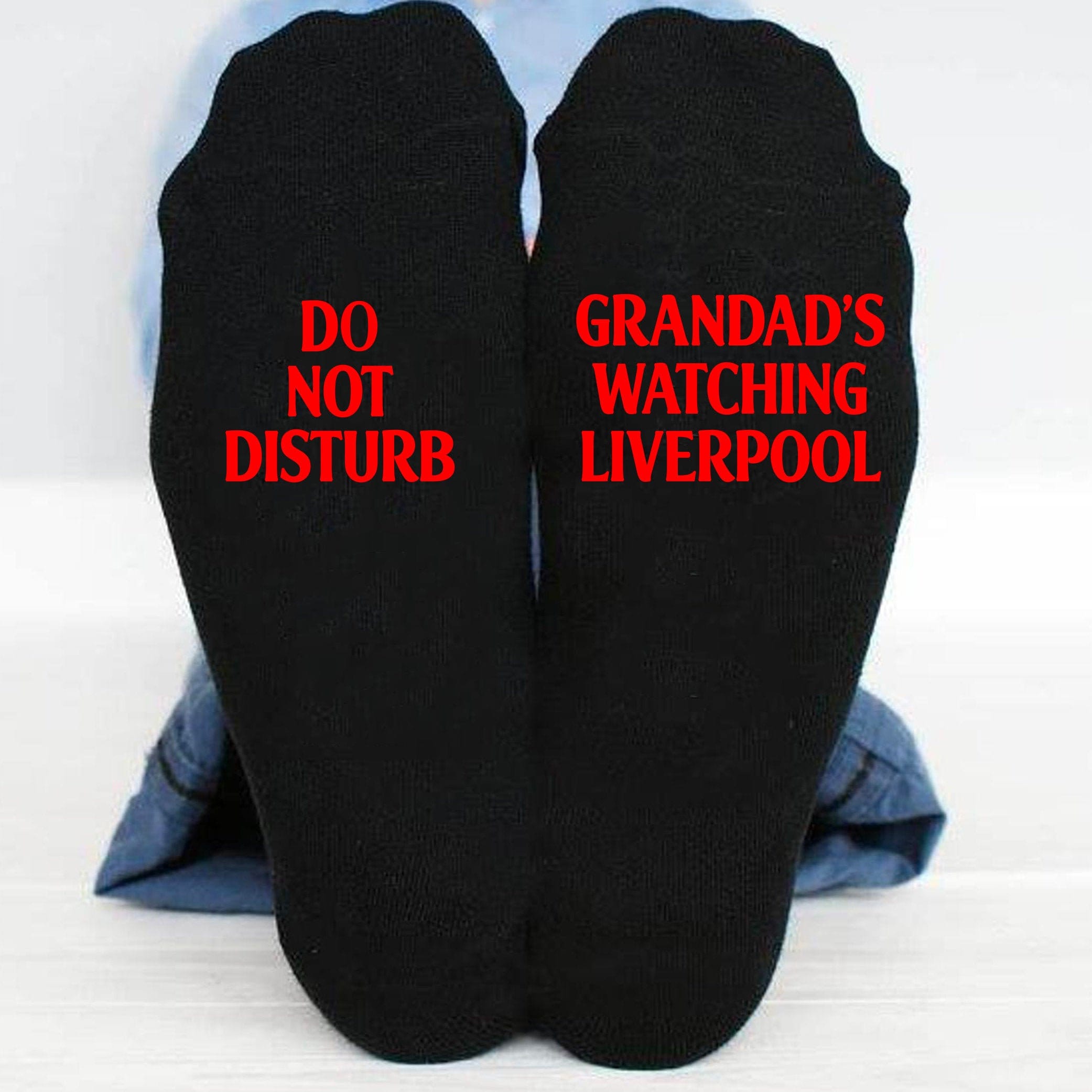 Liverpool Socks Do Not Disturb Grandad's Watching Etsy UK