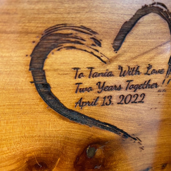 Personalized wooden box with initial engraving, image engraving,engraved photo on wood