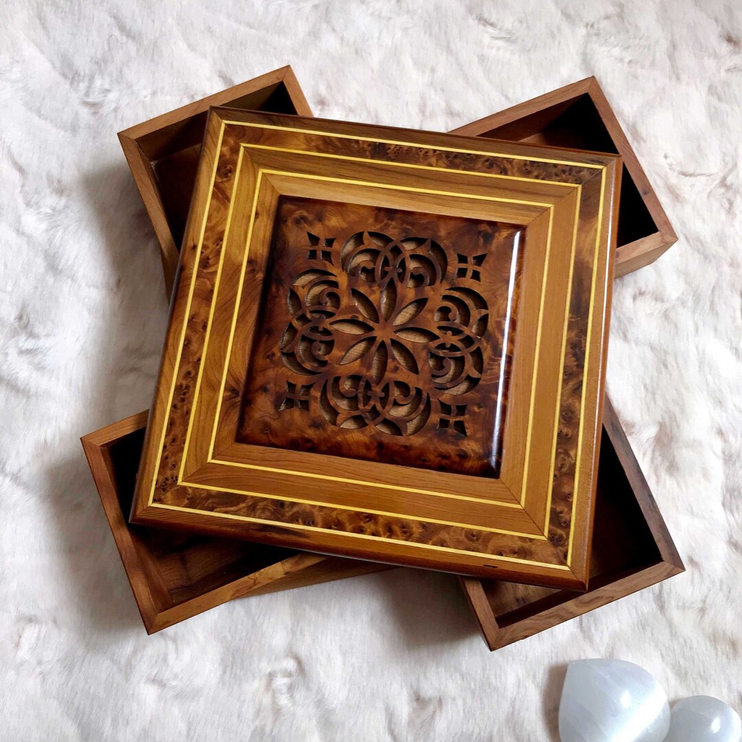 8x6 Moroccan Puzzle Boxsecret Opening Thuya Wood Etsy UK