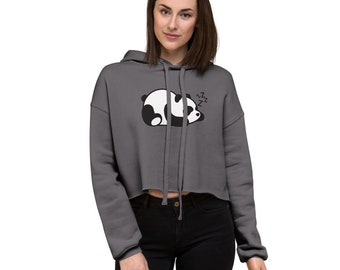 panda crop hoodie