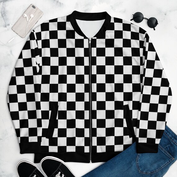 checkerboard jacket womens