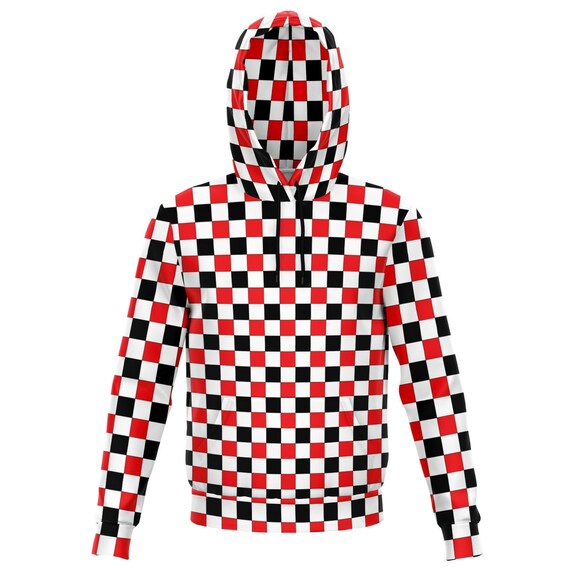 black and white checkered hoodie