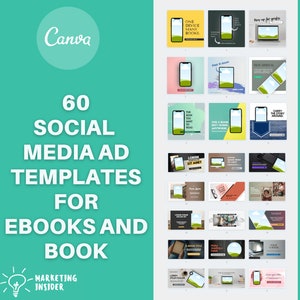 Ad Template Canva For Books -30 Facebook ad template + 30  Instagram ad template for Facebook advertising & Instagram  Social media ads