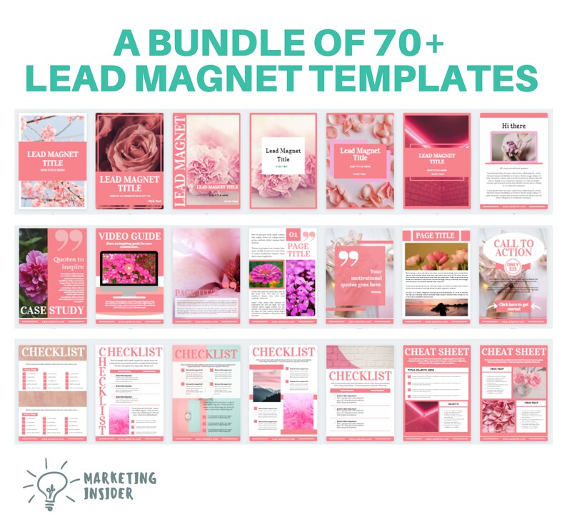 Lead Magnet Canva Template Bundle for Coach & Mindset Coaches Email ...
