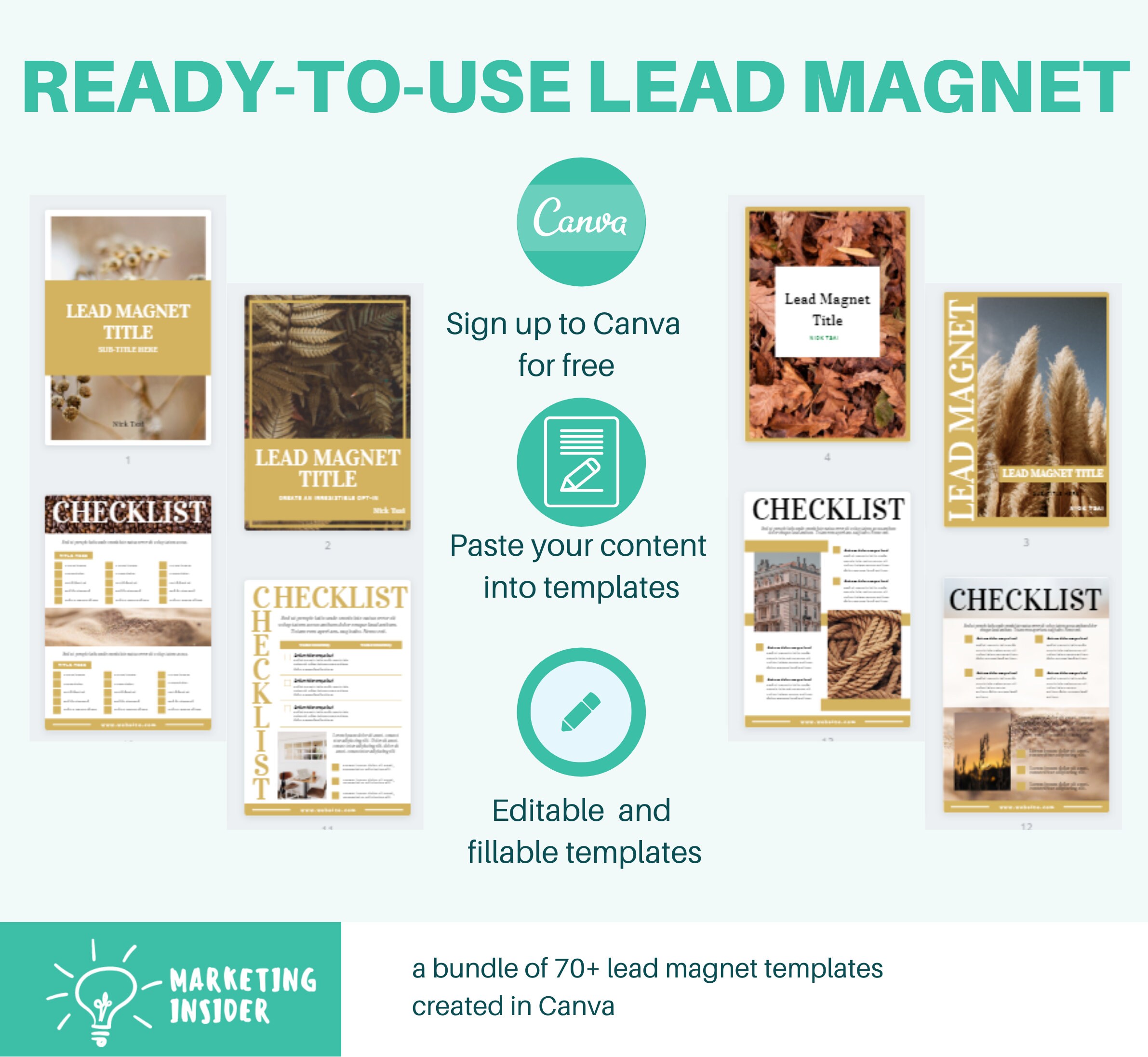 Lead Magnet Canva Template Bundle for Coach & Mindset Coaches - Email ...