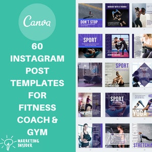 Canva Instagram Vorlagen für Fitness Coach, Fitnessstudio, Gewichtsverlust Coach, um Ihre Geschichte und Zitat zu erzählen - Schwarz - Social Media Pinterest Blog