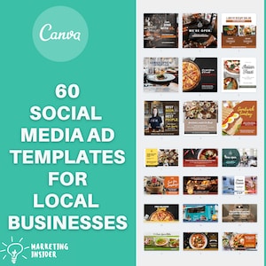 Ad Template Canva For Local Businesses   -30 Facebook ad template + 30  Instagram ad template for Facebook advertising & Instagram