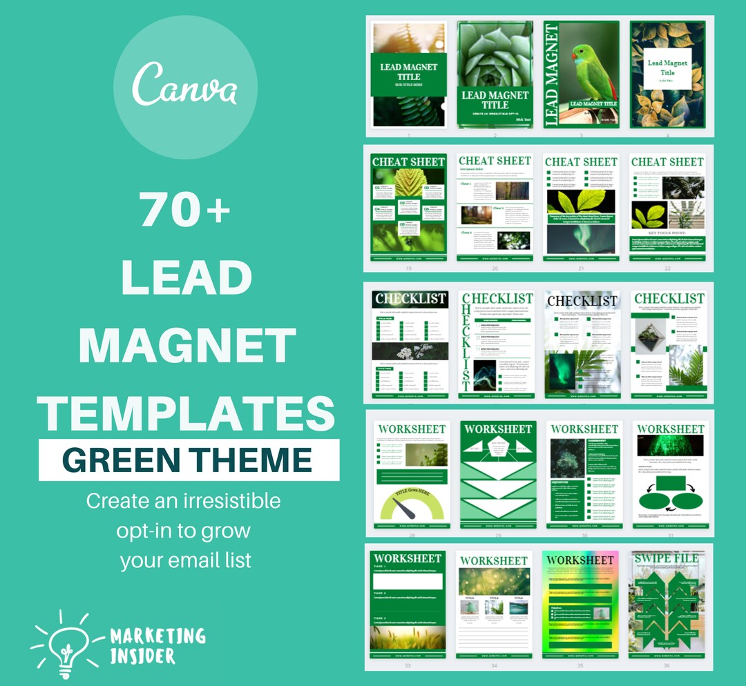 Lead Magnet Canva Template Bundle for Coach & Mindset Coaches - Email ...