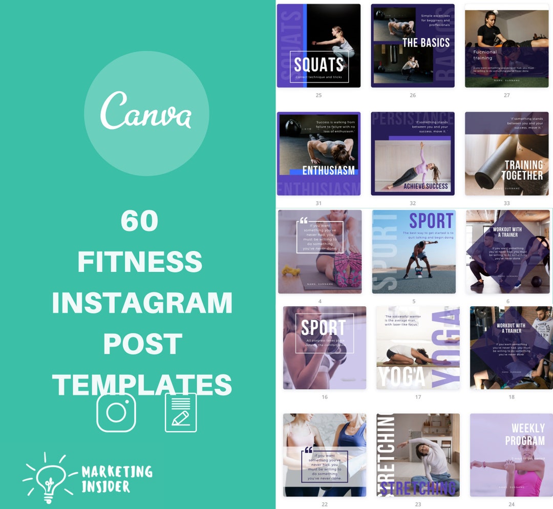 Canva Social Media Templates for Fitness, Gym to Tell Your Story and ...