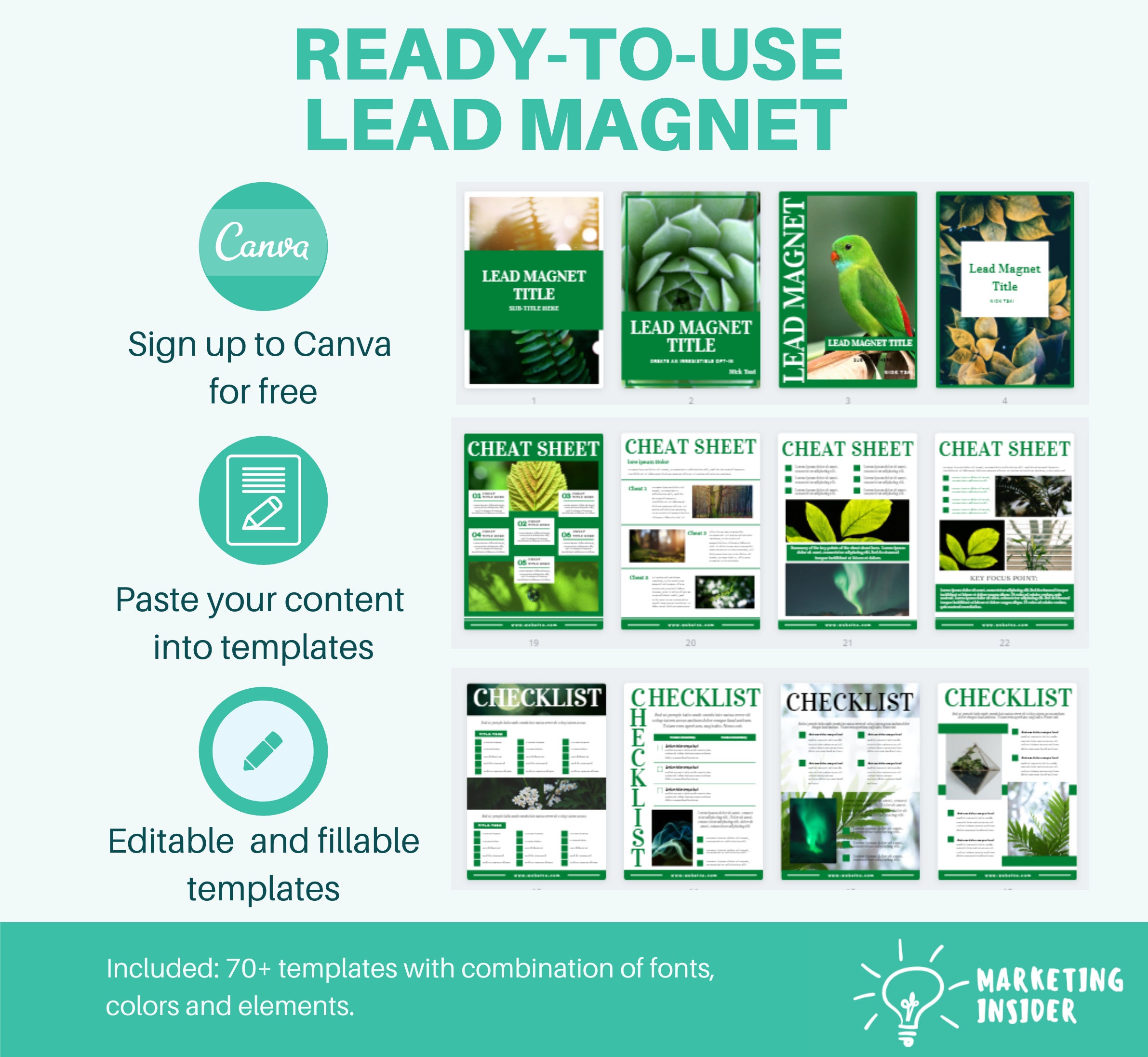 Lead Magnet Canva Template Bundle for Coach & Mindset Coaches - Email ...