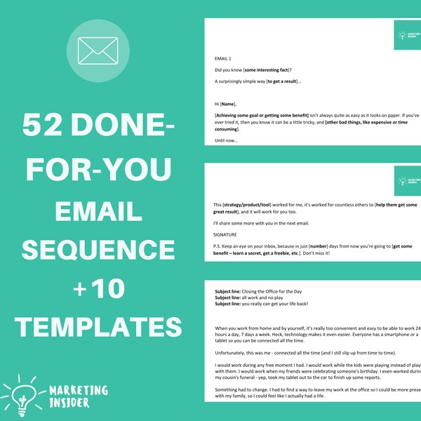 Fill in the Blank Email Template Etsy