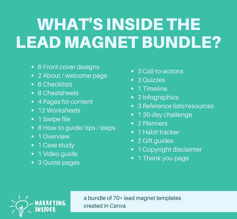 Lead Magnet Canva Template Bundle for Coach & Mindset Coaches - Email ...