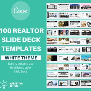 Webinar Slide Deck Templates For Realtor and Real Estate agent - Webinar Slides & Webinar Canva Template -Powerpoint Presentation Template